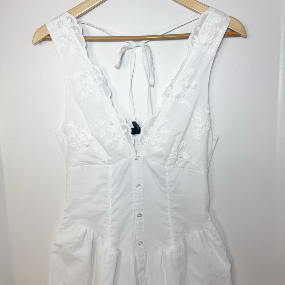 Wild Fable White Cotton Embroidered Corset Long Dress S TikTok Romantic Feminine - Picture 4 of 15